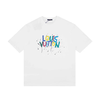 Ink Splash Print T Shirt