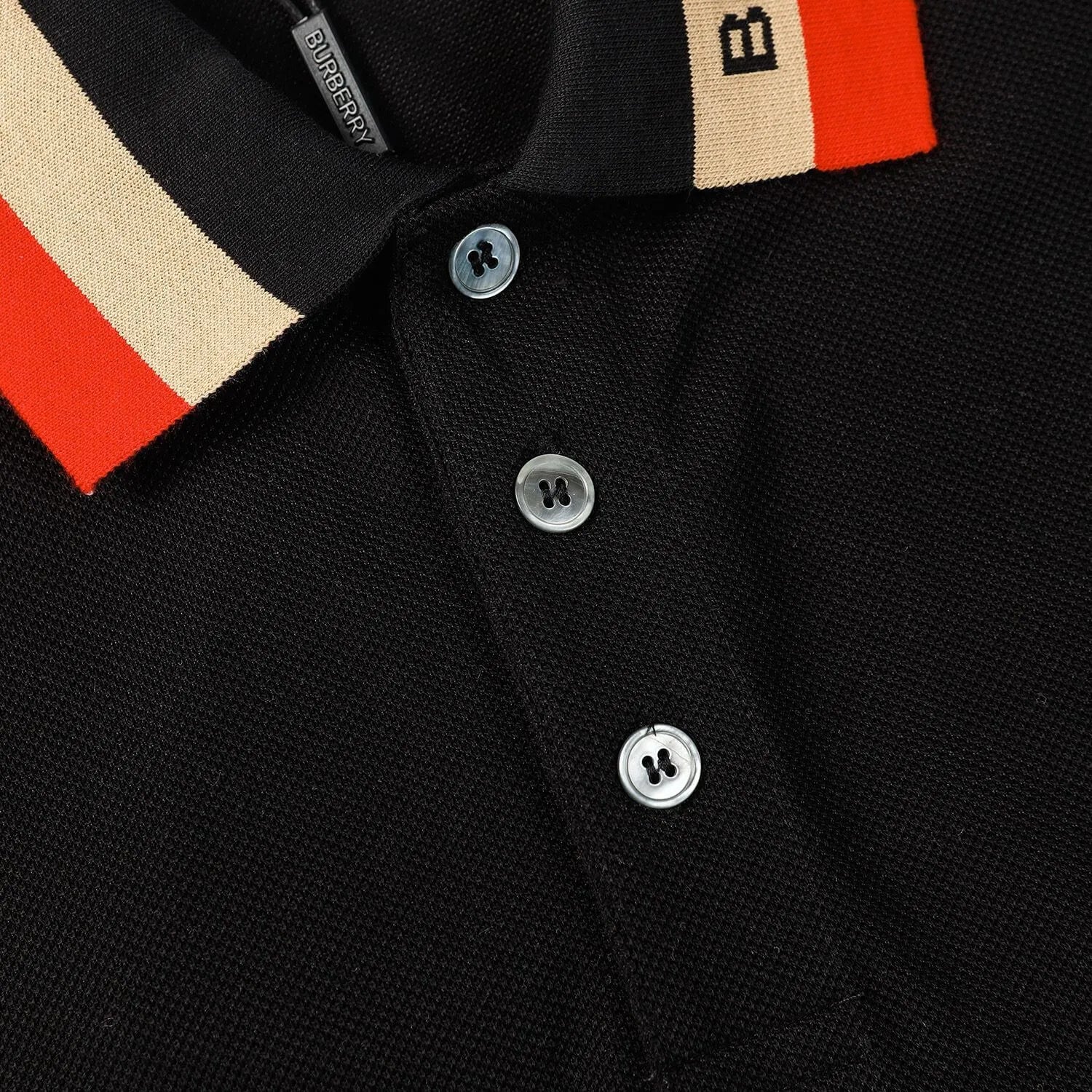 Striped Letter Polo Shirt