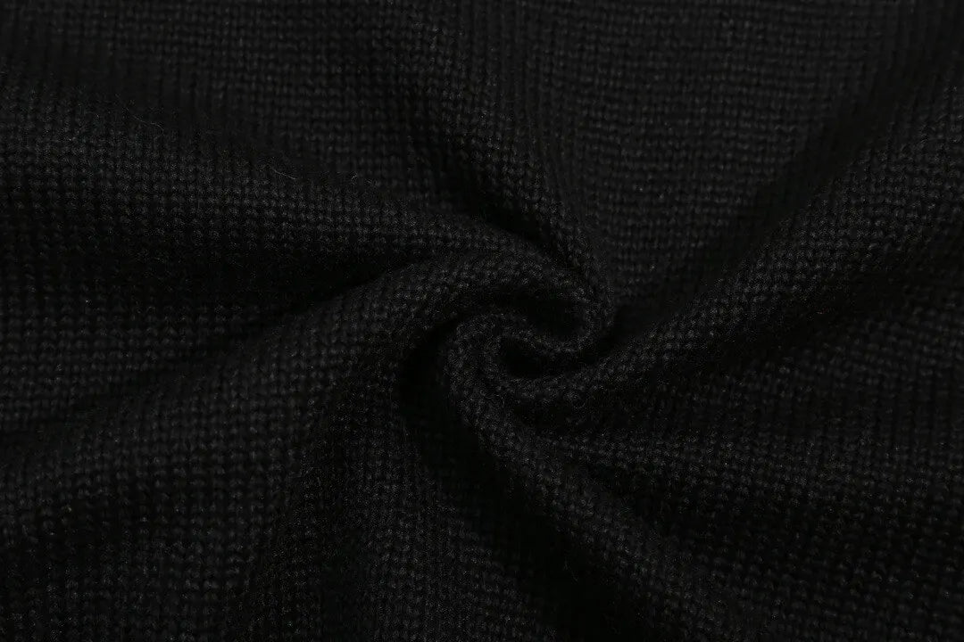 Chest Logo Black Crewneck Sweater