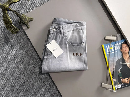 Embroidered Logo Washed Denim Shorts