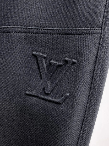 Debossed Logo Seam Stitching Pants
