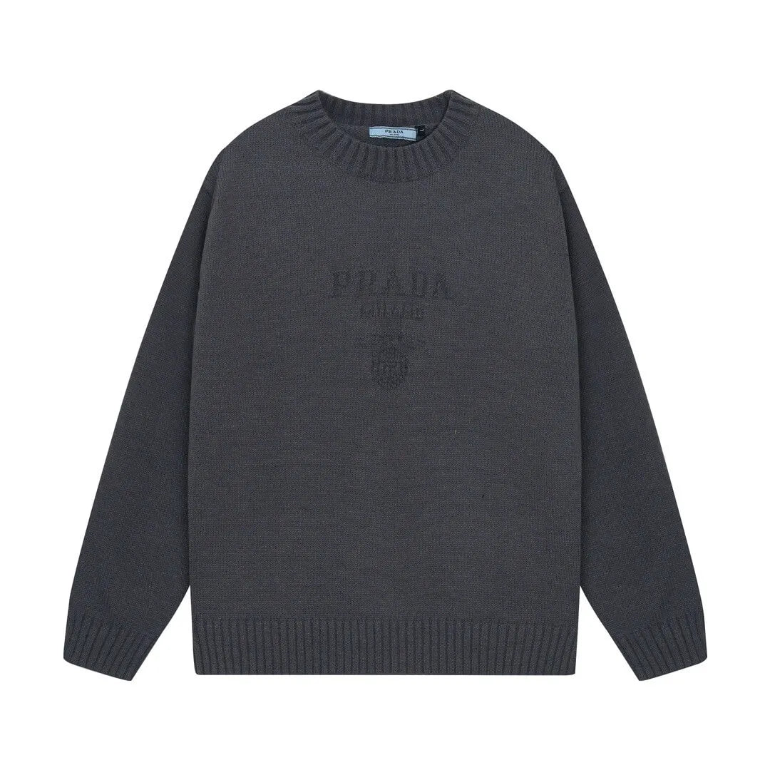 Tone‑on‑Tone Logo Cream Sweater