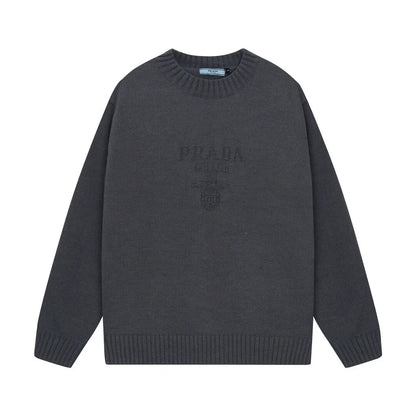 Tone‑on‑Tone Logo Cream Sweater