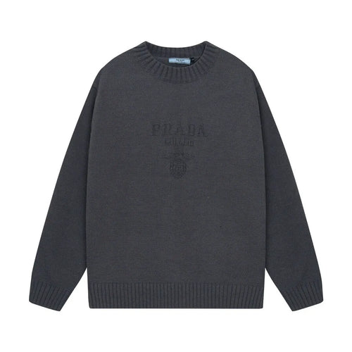Tone‑on‑Tone Logo Cream Sweater