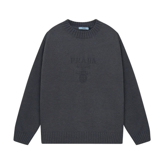 Tone‑on‑Tone Logo Cream Sweater