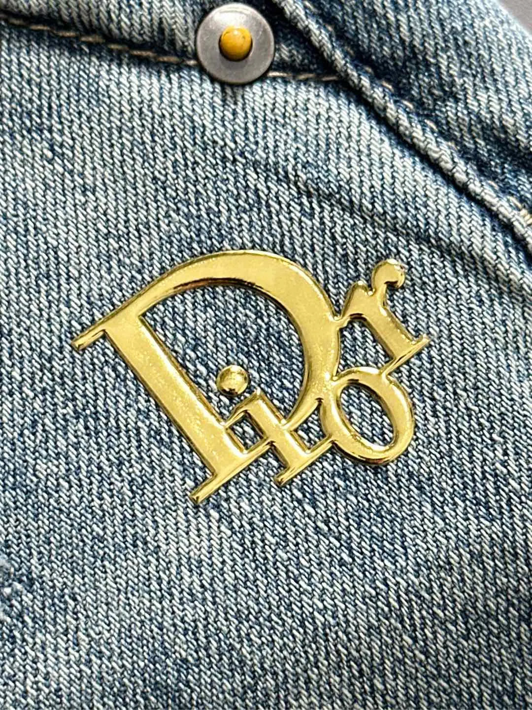 Logo Embroidery Washed Denim Shorts