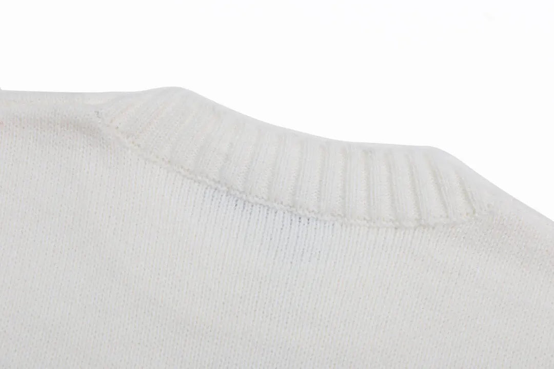 Tone‑on‑Tone Logo Cream Sweater