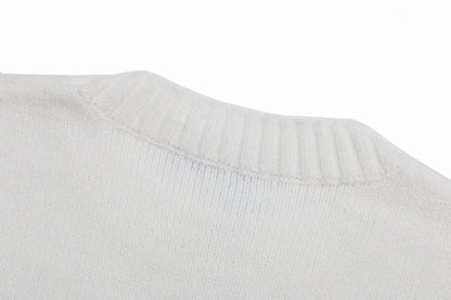 Tone‑on‑Tone Logo Cream Sweater
