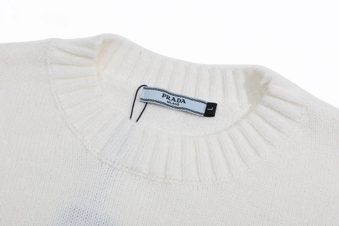 Tone‑on‑Tone Logo Cream Sweater