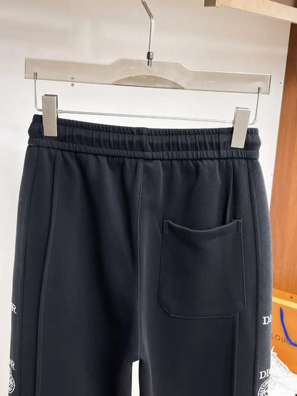 Side Repeating Logo Print Loose‑Fit Pants