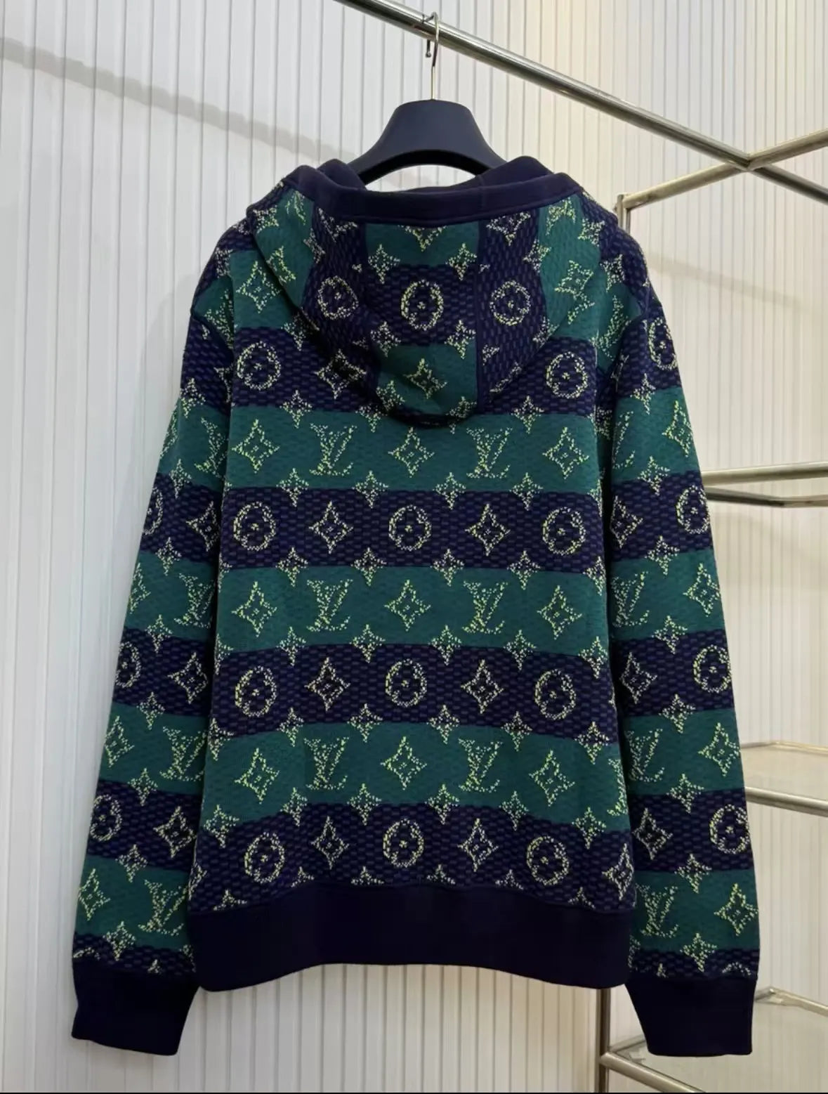LOUIS VUITTON-Reversible Hooded Knit Jacket