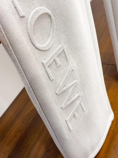 Dual‑Embossed Logo Relaxed Fit Pants