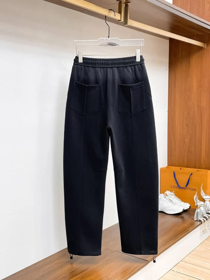 Dual‑Embossed Logo Relaxed Fit Pants