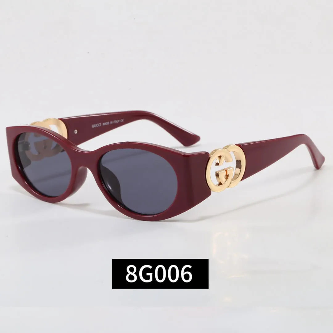 Oval Interlocking  Logo Sunglasses