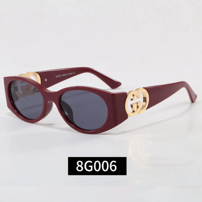 Oval Interlocking  Logo Sunglasses