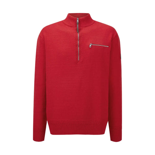 Stand Collar Zipper Knit Sweater
