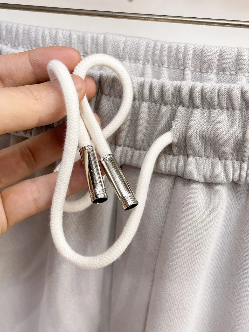 Simple Embossed Logo Straight‑fit Pants